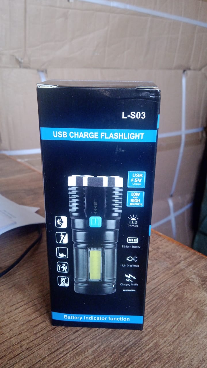 9370 Multifunctional Strong 4 LED Torch Light, Portable Rechargeable Flashlight Long Distance Beam Range 800 Lumens COB Light 4 Mode Emergency for Hiking, Walking, Camping (4 LED Torch) 9370 Multifunctional Strong 4 LED Torch Light, Portable Rechargeable Flashlight Long Distance Beam Range 800 Lumens COB Light 4 Mode Emergency for Hiking, Walking, Camping (4 LED Torch)